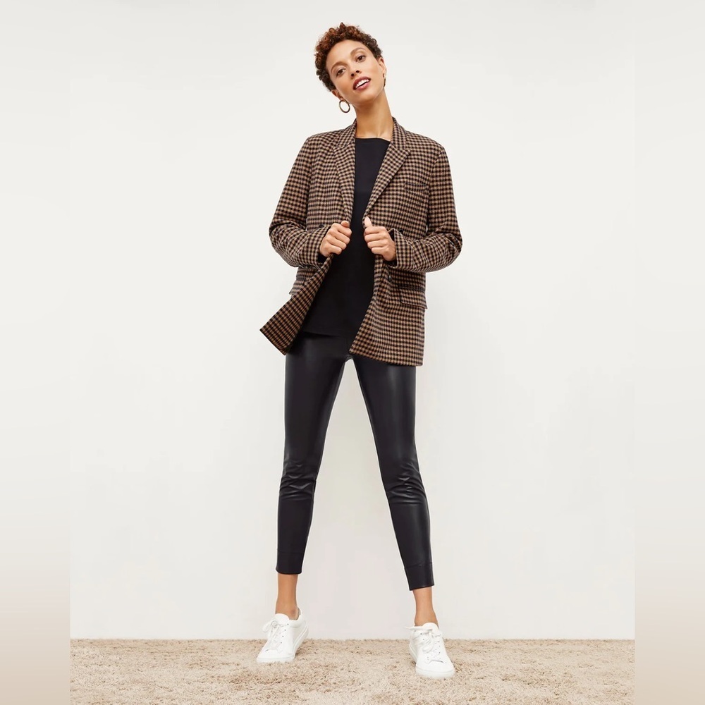 MM Lafleur The Harrington Legging - Vegan Stretch Leather In Black New Size 4